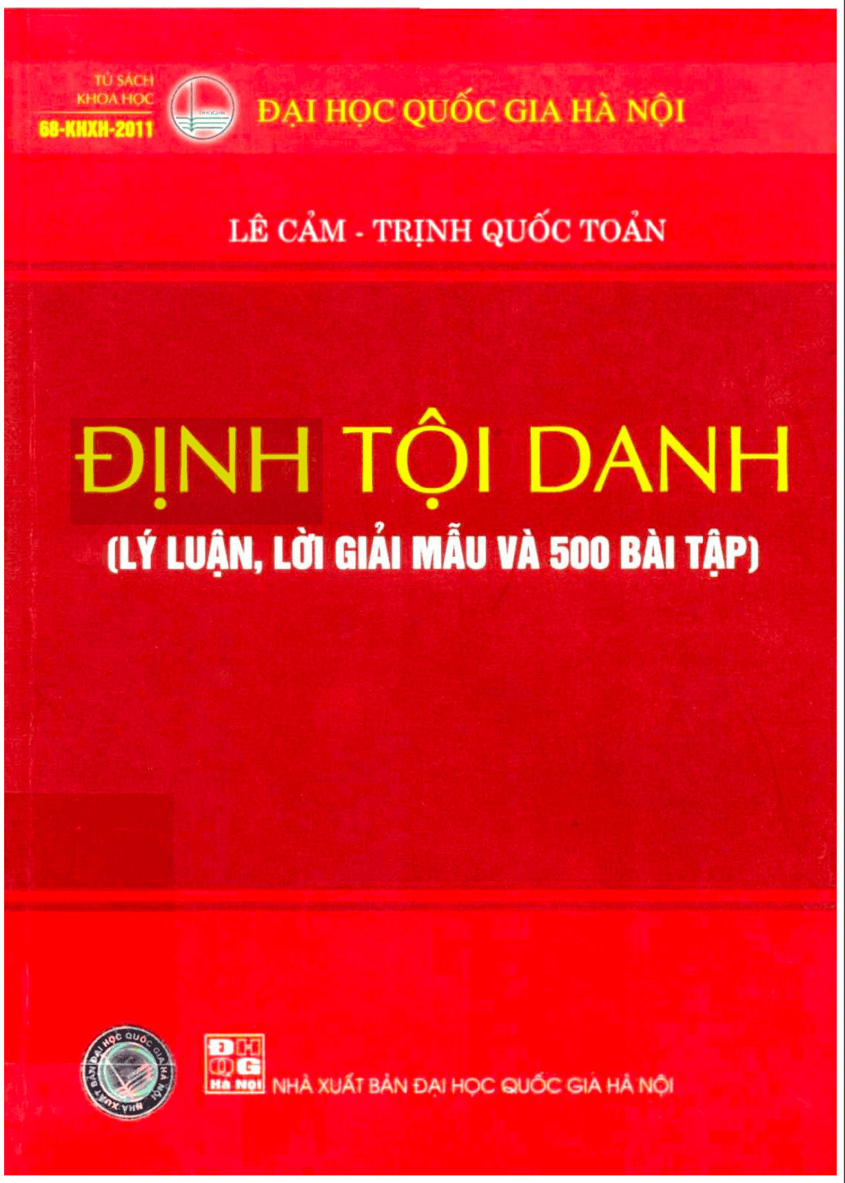 Hình ảnh Cuốn sách "Định tội danh"